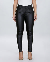 Slim Fit Leather Pants Nero - Notorious