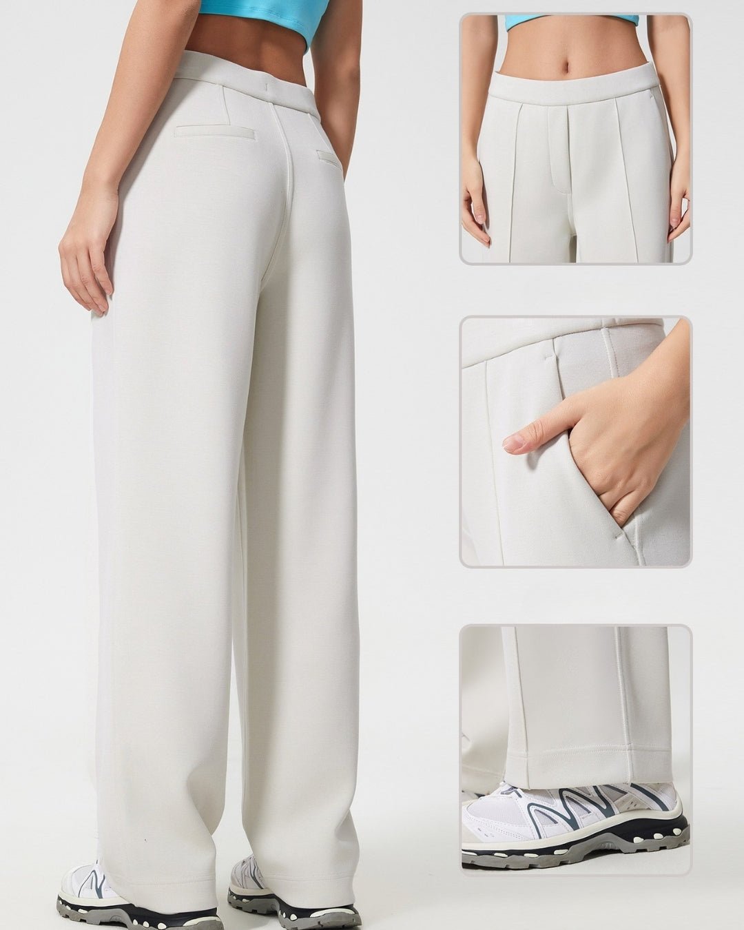 Casual Wide Pants Bianco - Notorious