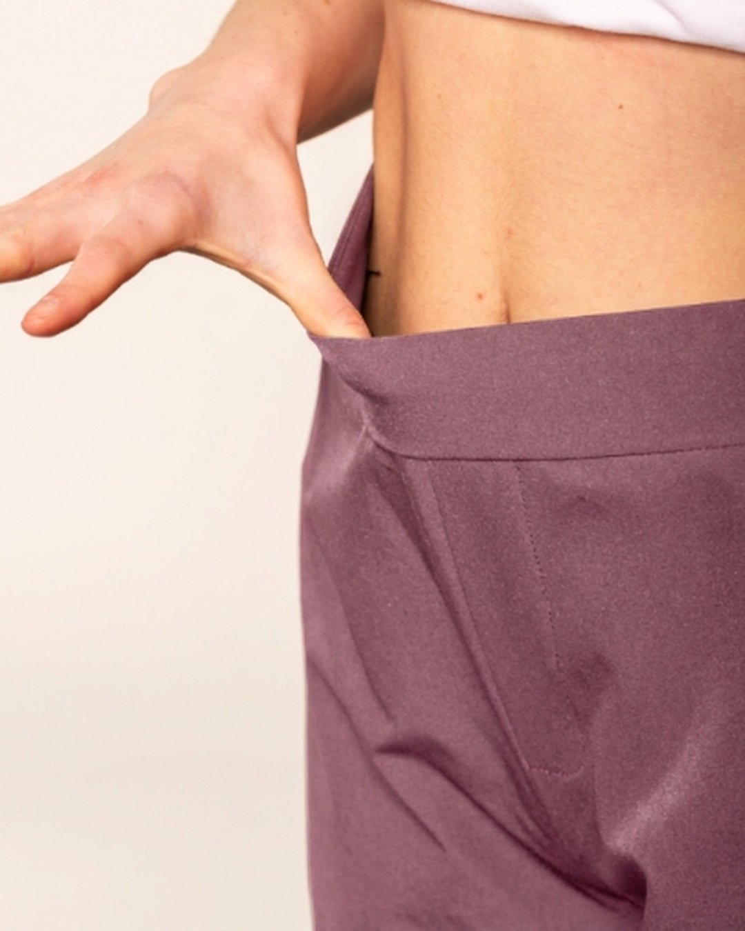 Slim Fit Comfort Pants Prugna Intensa - Notorious
