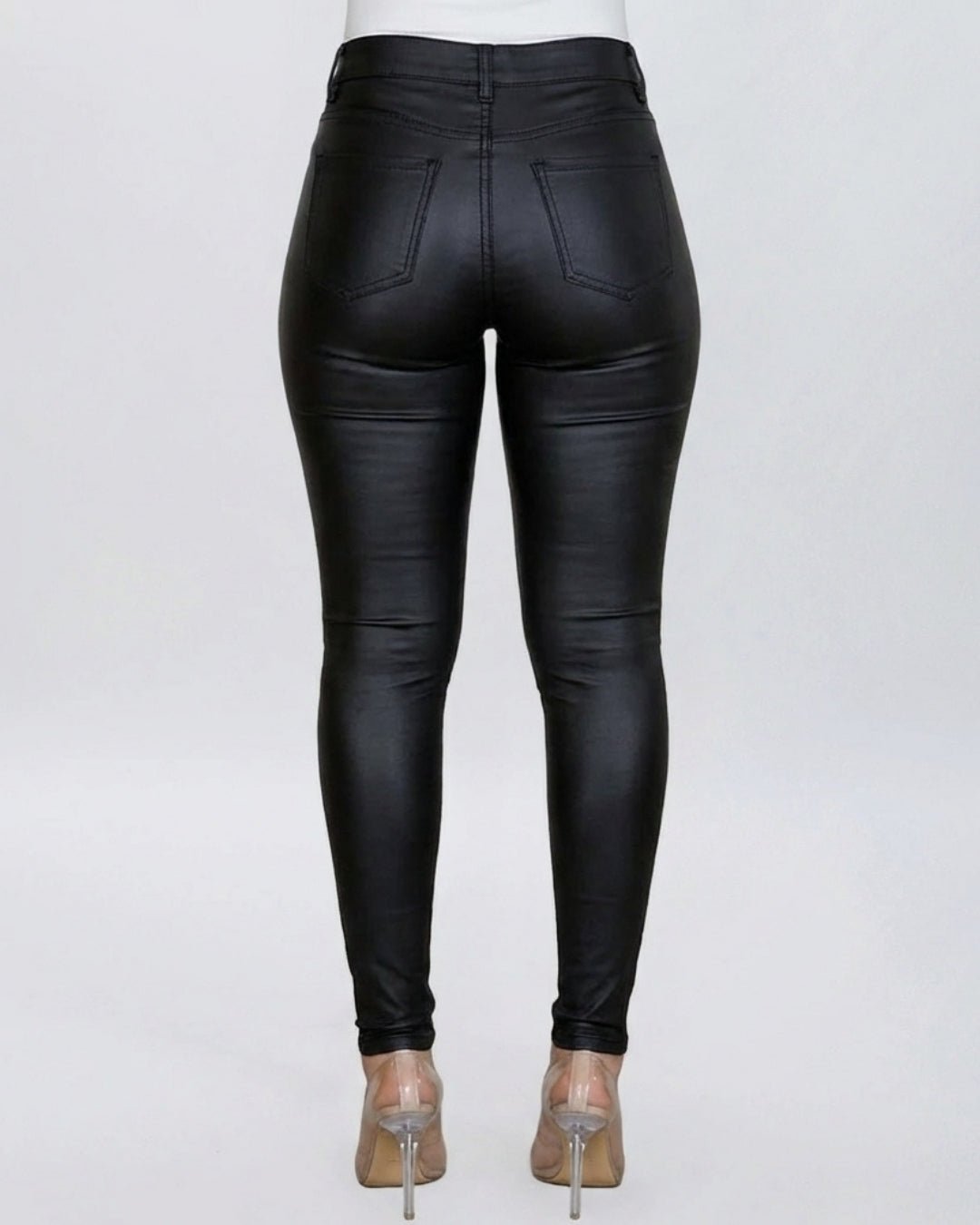 Slim Fit Leather Pants Nero - Notorious