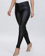 Slim Fit Leather Pants Nero - Notorious