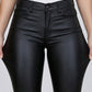 Slim Fit Leather Pants Nero - Notorious