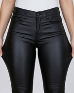 Slim Fit Leather Pants Nero - Notorious