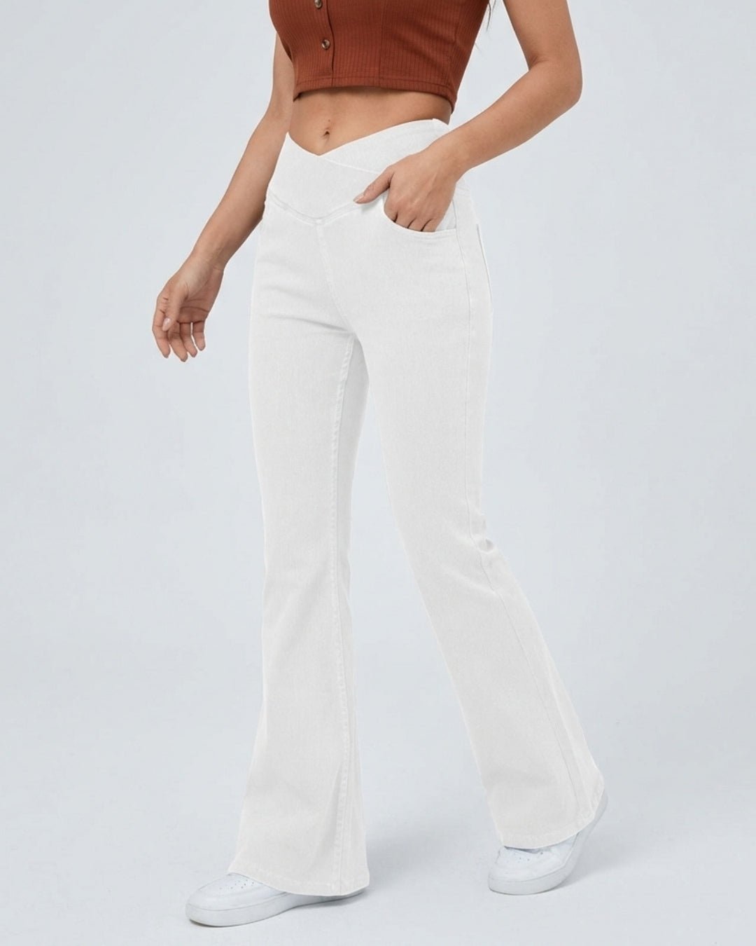 V - Waist Jeans Bianco - Notorious