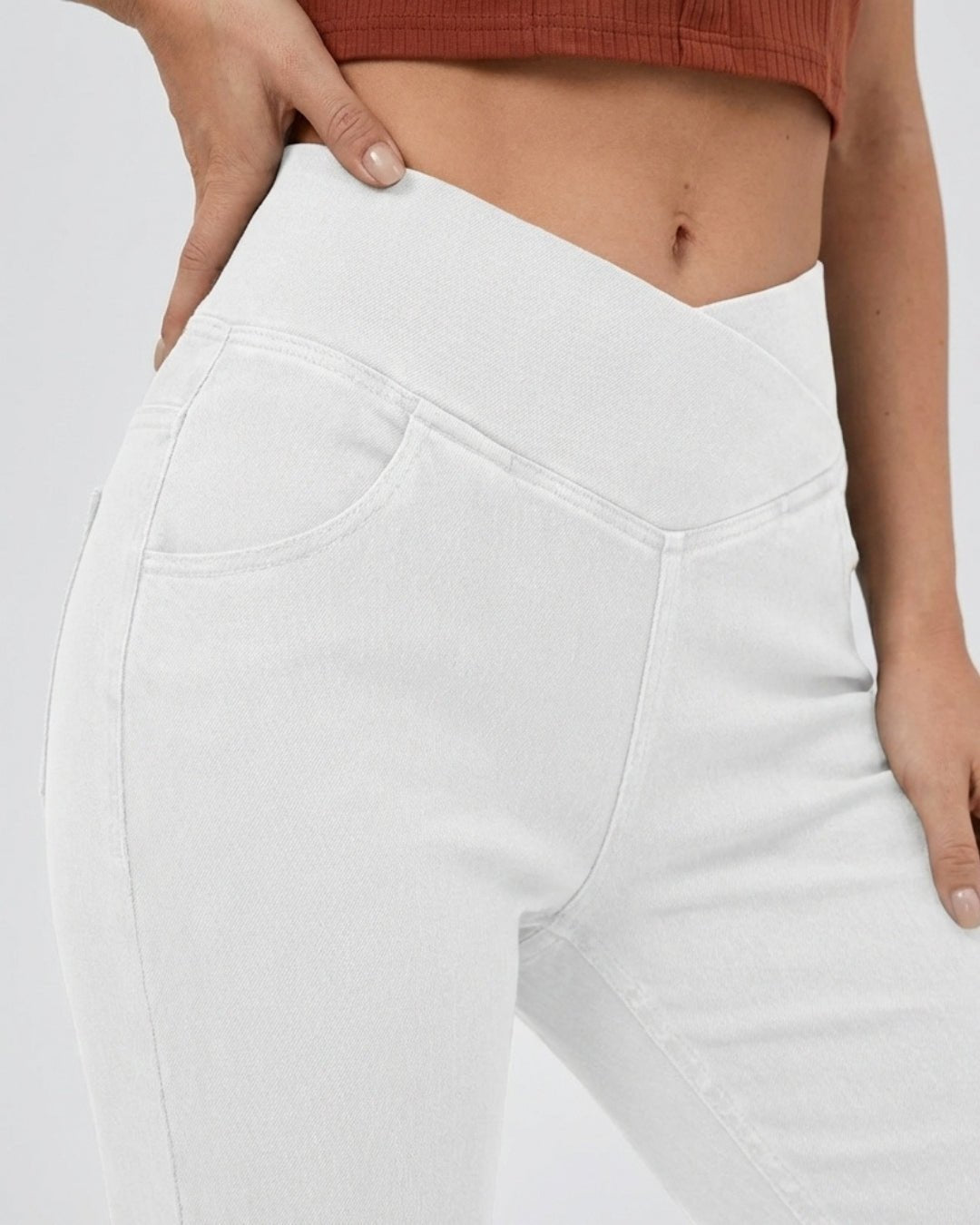 V - Waist Jeans Bianco - Notorious
