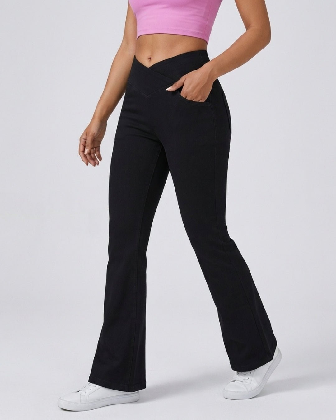 V - Waist Jeans Nero - Notorious