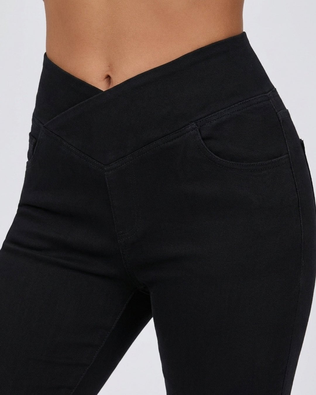 V - Waist Jeans Nero - Notorious
