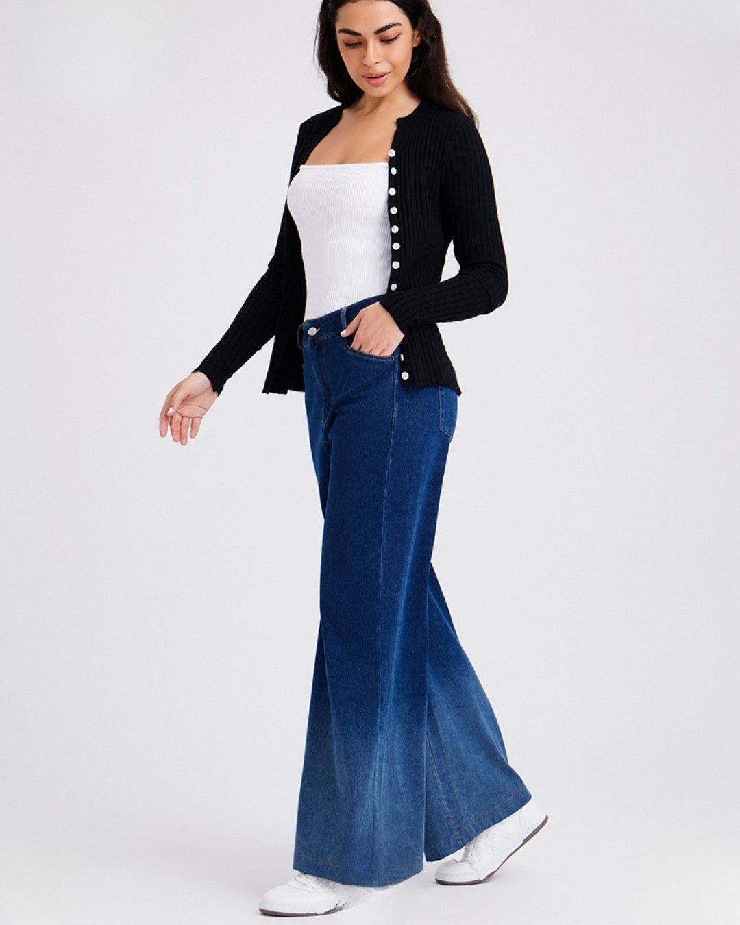 Wide Fade Jeans Blu Denim - Notorious