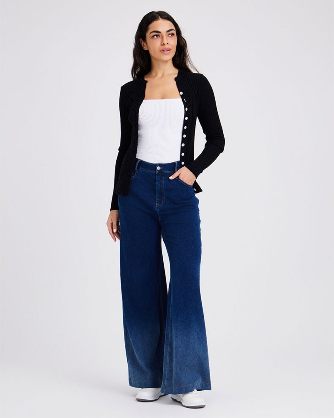 Wide Fade Jeans Blu Denim - Notorious
