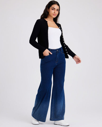 Wide Fade Jeans Blu Denim - Notorious