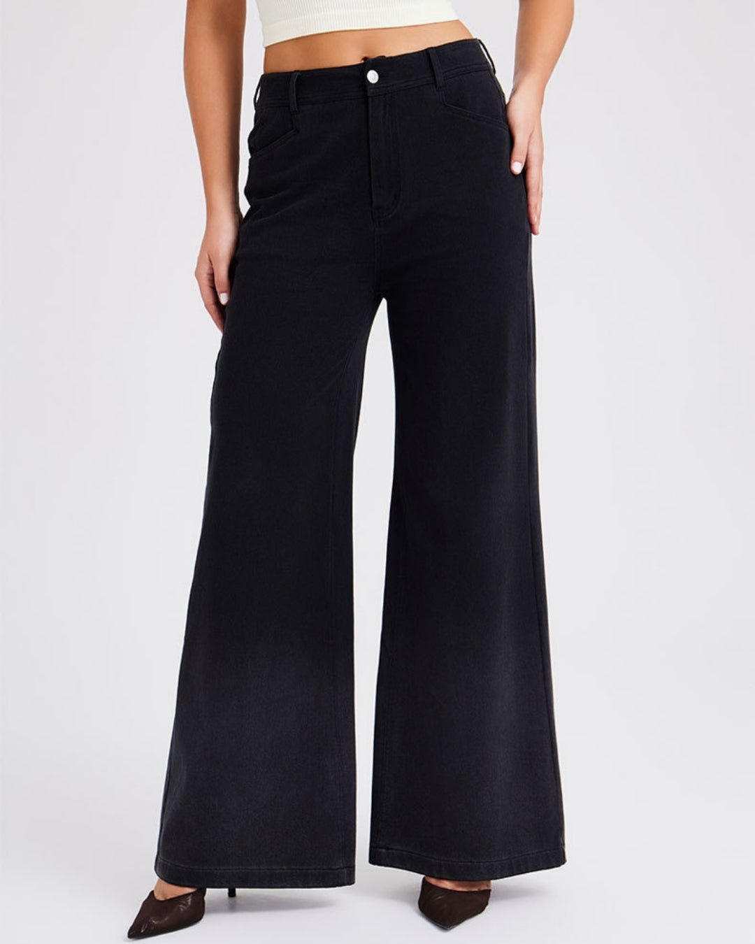 Wide Fade Jeans Nero - Notorious