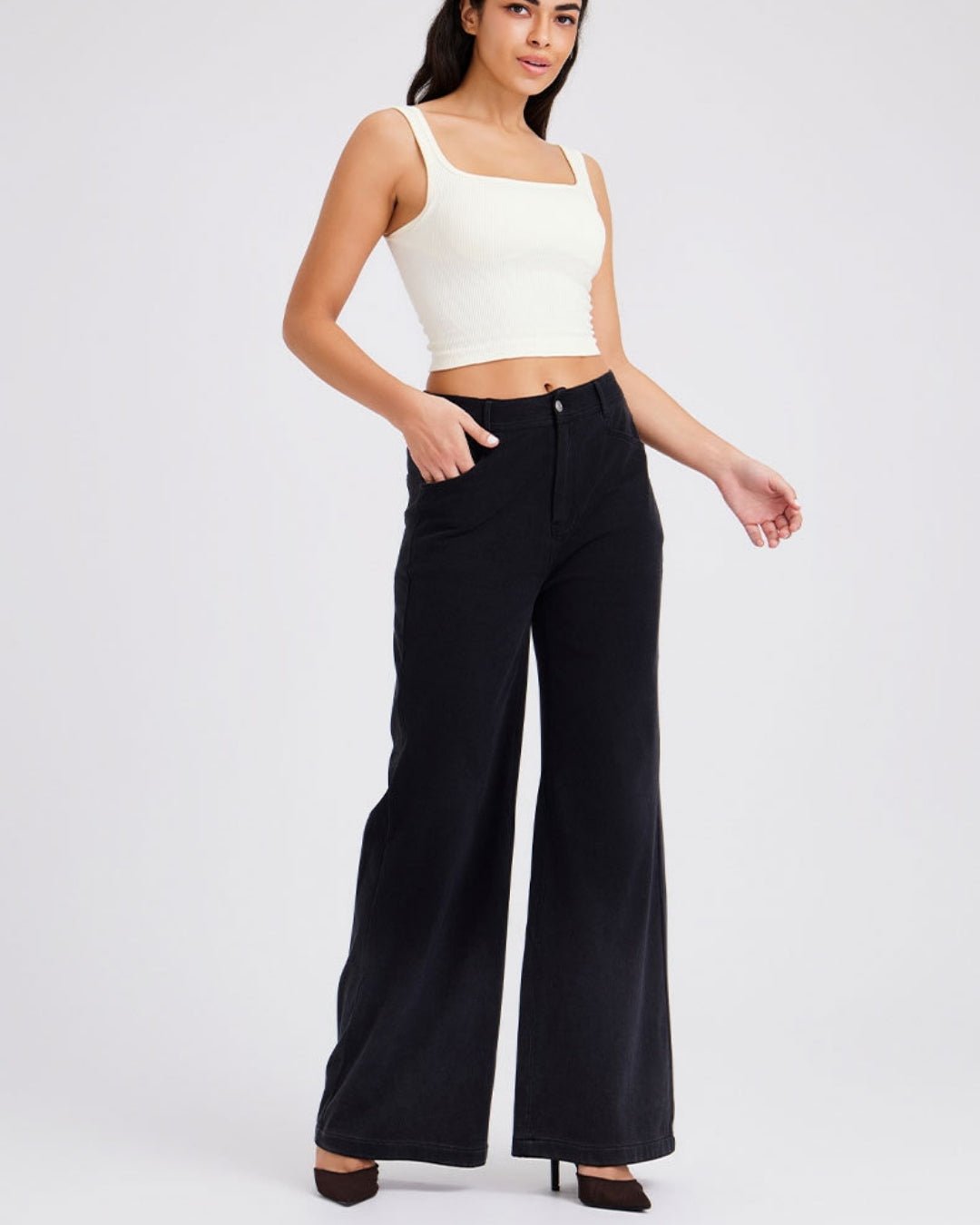Wide Fade Jeans Nero - Notorious