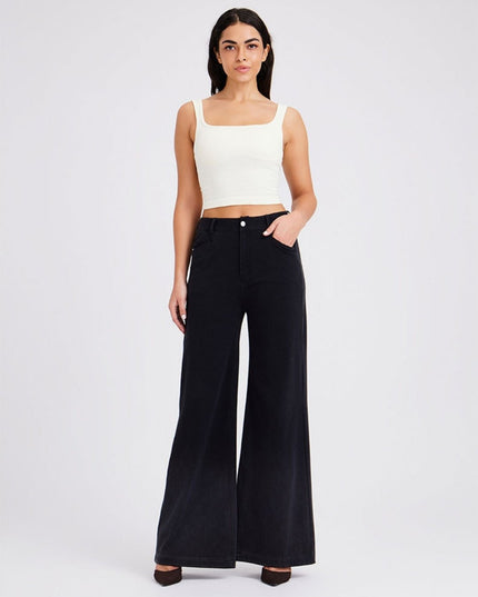 Wide Fade Jeans Nero - Notorious