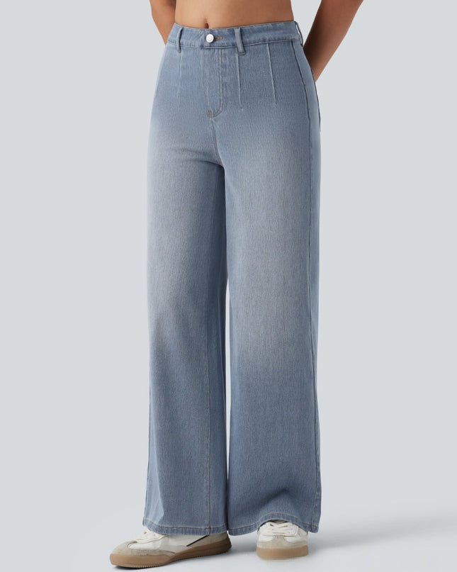 Wide Leg Casual Jeans Azzurro - Notorious