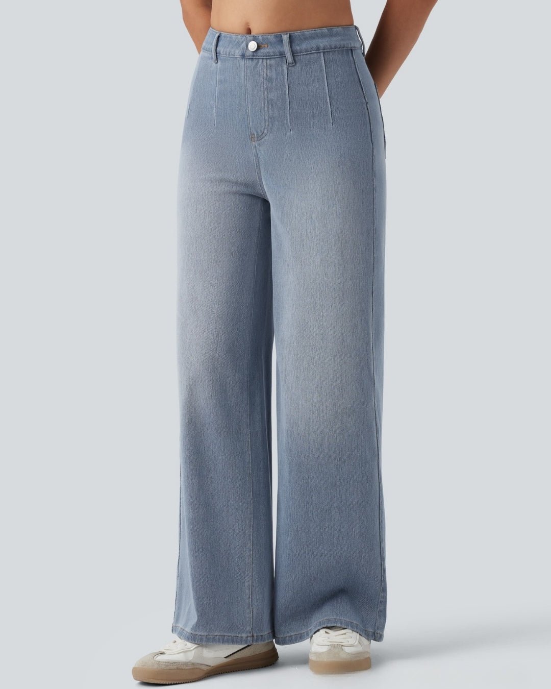 Wide Leg Casual Jeans Azzurro - Notorious