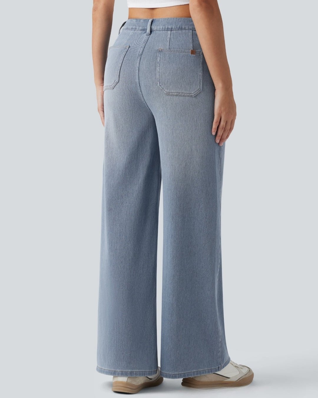 Wide Leg Casual Jeans Azzurro - Notorious