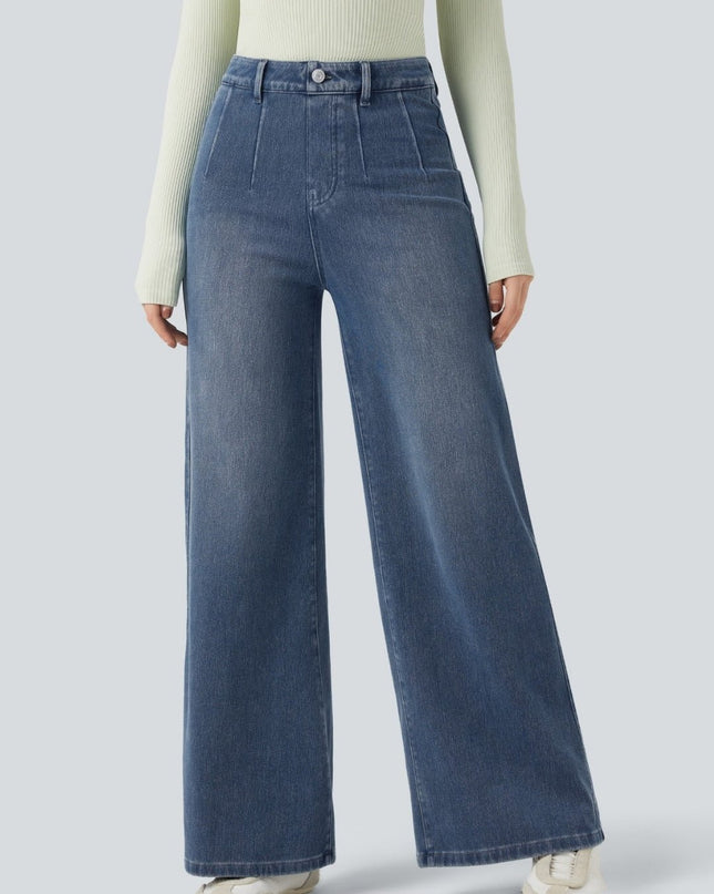 Wide Leg Casual Jeans Blu - Notorious