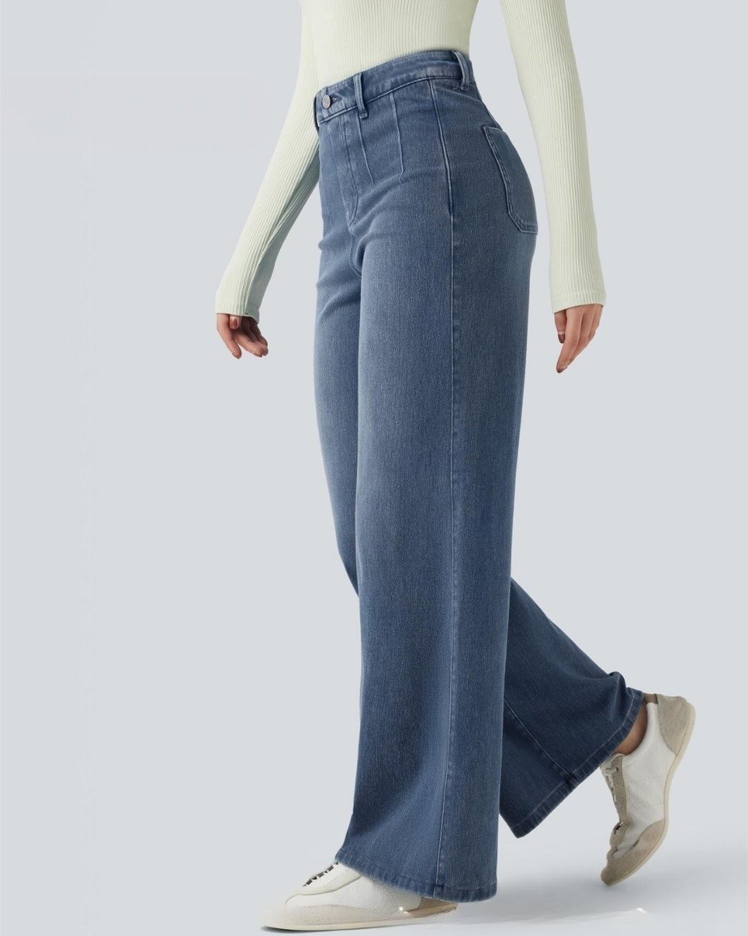 Wide Leg Casual Jeans Blu - Notorious