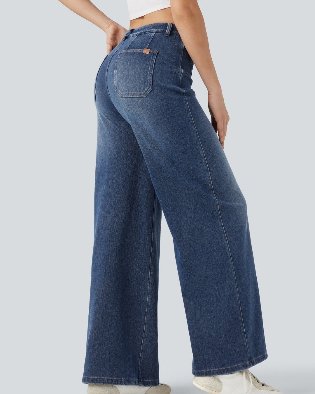 Wide Leg Casual Jeans Blu Scuro - Notorious