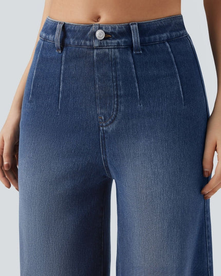 Wide Leg Casual Jeans Blu Scuro - Notorious