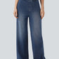 Wide Leg Casual Jeans Blu Scuro - Notorious