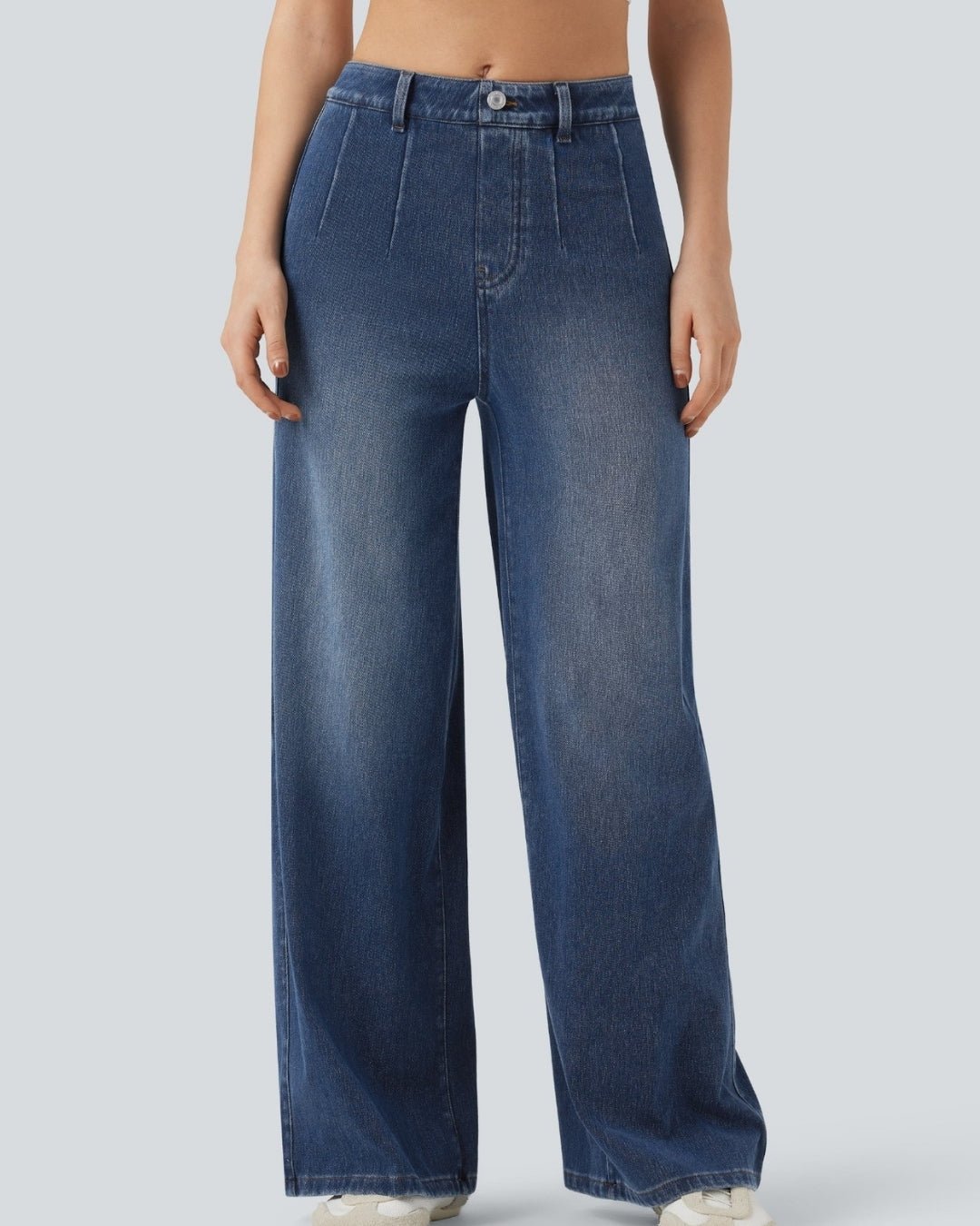 Wide Leg Casual Jeans Blu Scuro - Notorious