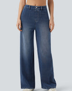 Wide Leg Casual Jeans Blu Scuro - Notorious